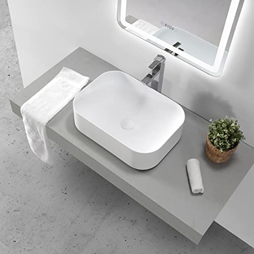 Design Aufsatzwaschbecken/Waschbecken aus hochwertigem Kunststein für ihr Gästebad/WC Modell: 1152 (Glänzende Oberfläche)