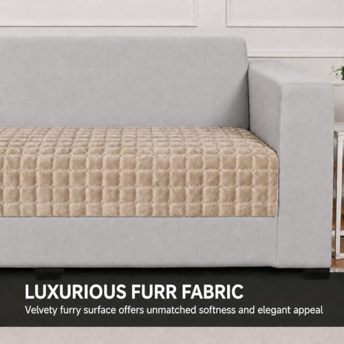 Image of STITCHNEST 'Haven Soft Series' 3 Seater Sofa Cover |Premium Velvet Fabric, Washable & Durable Furniture Cover for Modern Living Rooms