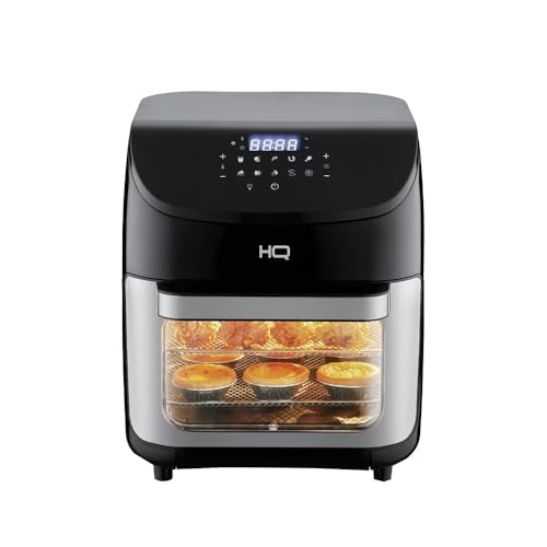 Fritadeira Sem Óleo AirFryer Oven HQ 5 em 1 12 litros Digital Com visor Preta HQ-AFO12LDVG...