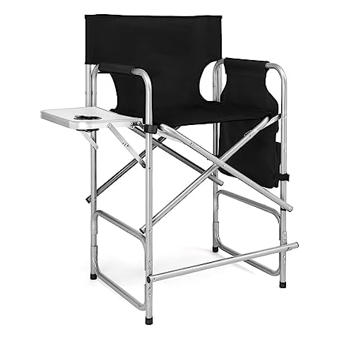 mefeir 26" Tall Folding Directors Chair with Table Cover