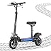 Patinete Electrico iSinwheel iX5 - Largo Alcance 40 KM, Velocidad Máxima hasta 45 KM / H, Neumáticos Todoterreno de 10 '' Motor de 600W con Asiento Patinete Eléctrico Adultos
