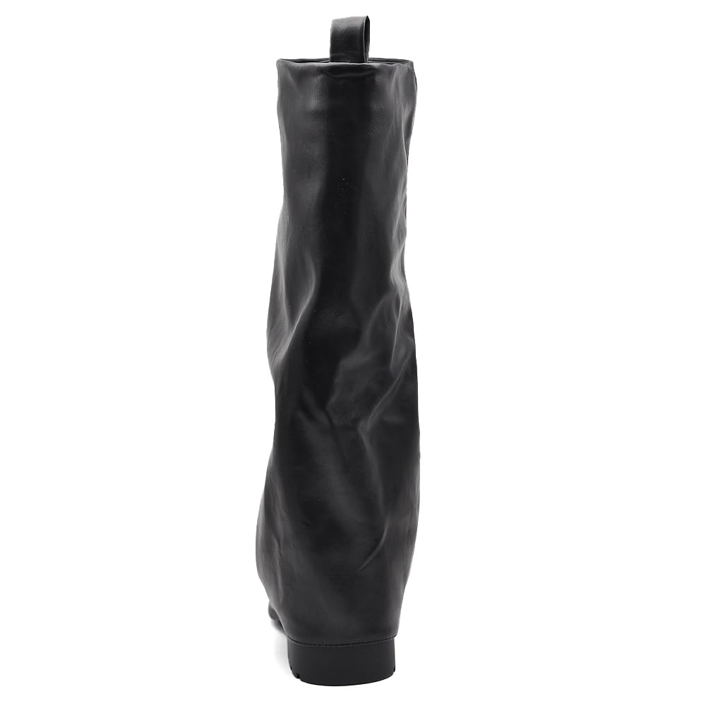 IF Stivali da Donna Stile Oversize Robin con Ghetta Gambale Ampio e Suola Spessa Antiscivolo GA036