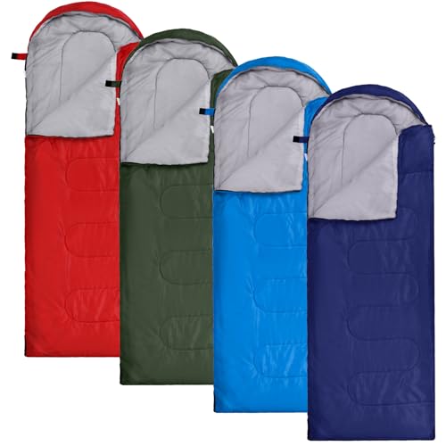 Teton Sports Sleeping Bag Macarrie 4 Pcs 0 Degree Camping Sleeping Bags Bulk for Adults 4 Season Warm Cold Weather Sleeping...