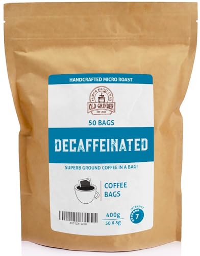 Old Grinder - 50 Coffee Bags | Decaffeinated | Light Roast