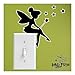 Tinkerbell Fairy Lightswitch Vinyl Decal Stickers – 2-Pack Cute Fairy Silhouette Wall Stickers for Outlets, Ledges & More | Magical Home Décor for Bedrooms, Nurseries, Living Rooms, Cars & Laptops