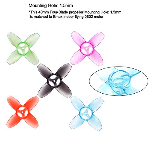 20Pcs Emax Avan Tinyhawk Th Turtlemode Propeller 40Mm Four-Blade Props 4 Blade Propellers For 08025 Motor Indoor Fpv Racing Drone Like Emax Tinyhawks #TOP2