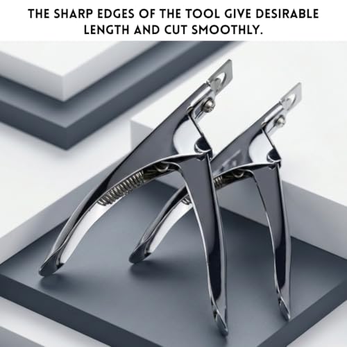 Image of FOLELLO Professional Nail Tip Clipper and Edge Cutter, Sharp Rustproof Nail Art Tool for Women and Men, Fake and Artificial Nails