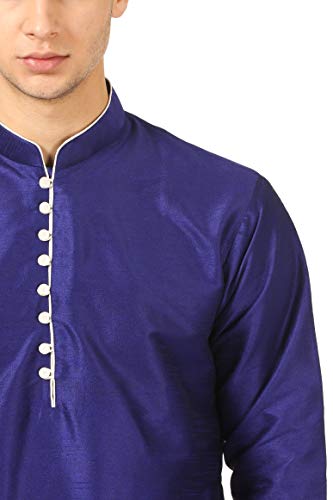 Image of Royal Kurta Men's Cotton Silk Dhoti Kurta (White)