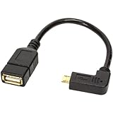 BIGtec OTG Micro Kabel Adapter USB Datenkabel Host gewinkelt 90 Grad für Handy Smartphone Tablet Anschluß von Maus Tastatur USB Stick Gamepad u.a.
