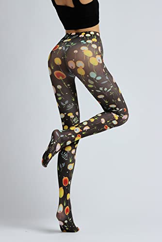 Image of Sahabowi Women's Sheer Tights, Digital Print Designs Stockings