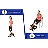 Stamina InMotion E1000 Compact Strider - Seated Ellipticalwith Smart Workout App - Foot Pedal Exerciser for Home Workout - Up to 250 lbs Weight Capacity - Black Orange
