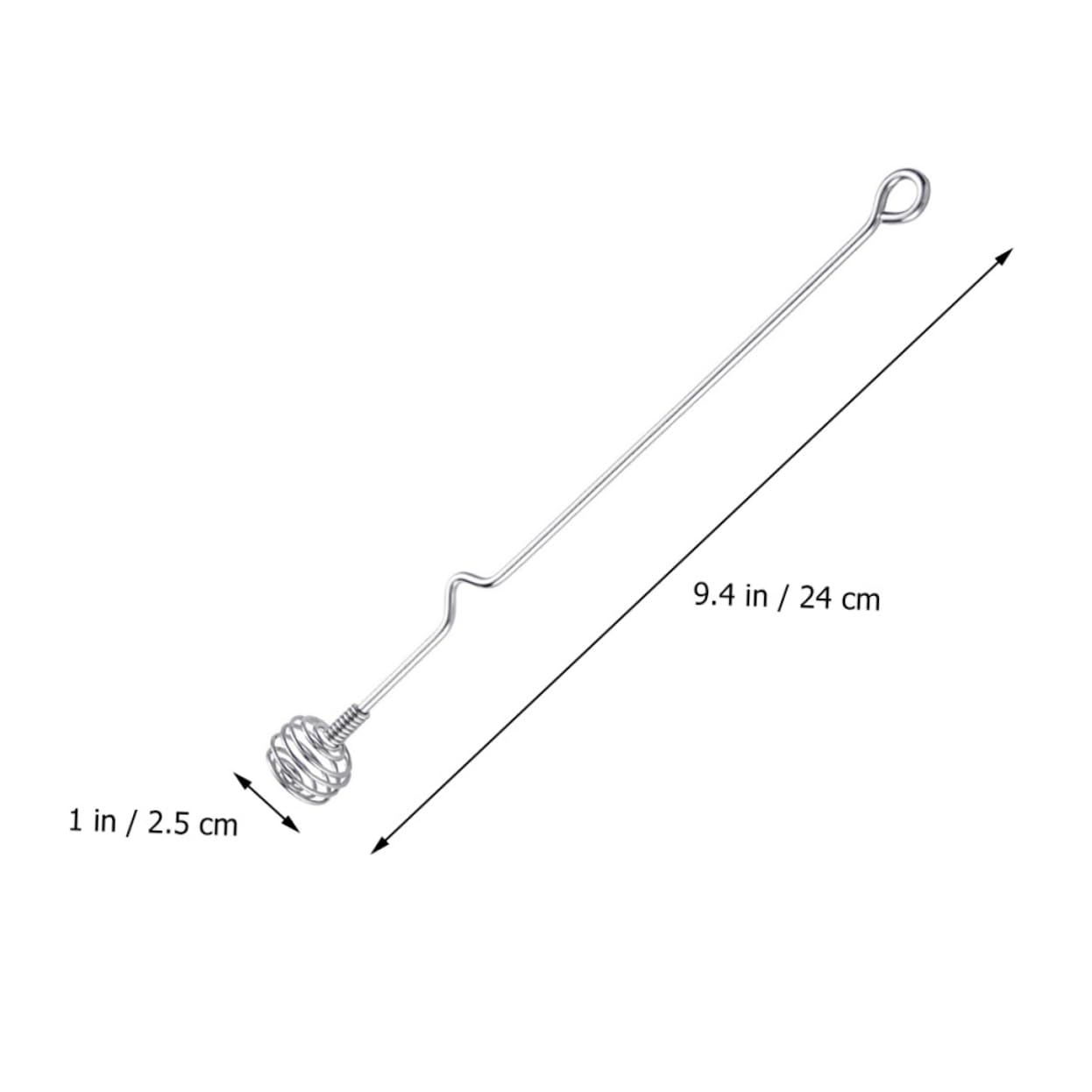 FUNOMOCYA 2pcs Stainless Steel Honey Stirrer Spoon Long Handle Cocktail Stirrer Spoon for Coffee Bar Honey Mixing Stick for Milk Te