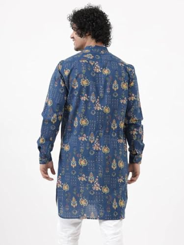 Image of OM SAI LATEST CREATION Men's Kurta || Rayon Motif Printed Kurtas for Men || Stand Collar Neck with Full Sleeve Straight Kurta for Men || Casual Kurta for Mens || Best Gifts for Men.