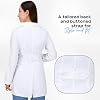 Bata de laboratorio médica Utopia Wear con botones al frente y manga larga para salón de clases, laboratorio y atención médica 4