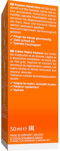 WELEDA-Bio-Express-Handcreme-Sanddorn-Naturkosmetik-Handpflege-Creme-fur-trockene-Hande-Nachhaltige-Feuchtigkeitscreme-fur-Frauen-Manner-mit-Grapefruit-Mandarine-Sandelholz-Duft-1x-50ml | Dealmeister.io Alt tag für bilder post titel