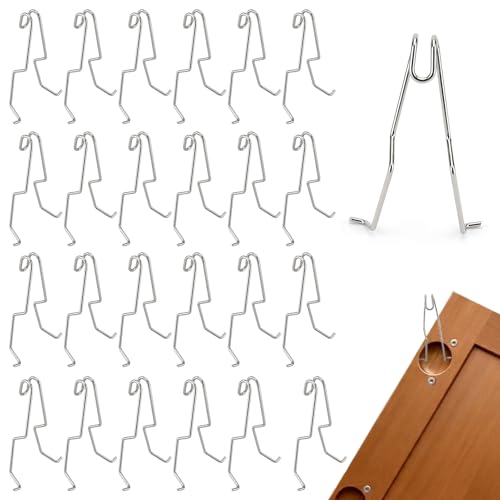 Ronyes Cabinet Door Painting Hangers 24 Pack No-Drill Spray Paint Hangers for Cabinet Doors Adjustable Paint Drying Rack Hooks for Spray Booth Anti-Spin Painting Hooks for Doors and Drawers