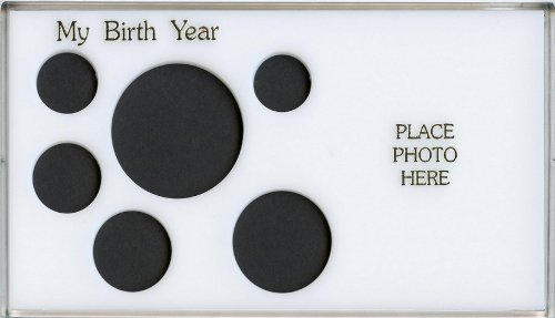 Portamonedas Meteor 4" x 7" "My Birth Year" Blanco miniatura 1