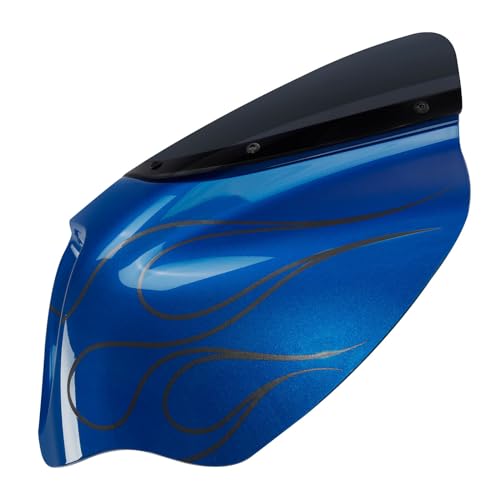 Image of Front Headlight Quarter Fairing Windshield Fit For Harley Softail Low Rider FXLR Street Bob FXBB 2018-2020 Low Rider S FXLRS 2020-2025 Softail Standard FXST 2020-2024 Electric Blue