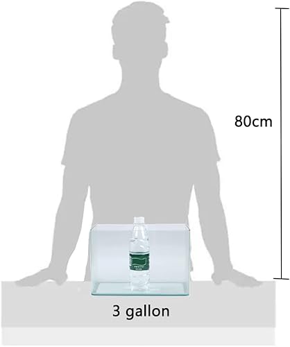 Miniatura 3 de Tanque de peces de acuario de 3 galones, tanque de acuario sin borde, 11.8 pulgadas de largo x 7.9 pulgadas de alto x 7.1 pulgadas de ancho..