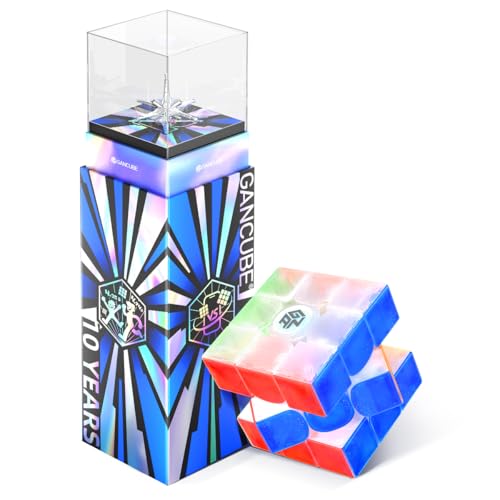 Bukefuno GAN 15 Maglev UV 10e Anniversaire Cube de Vitesse 3x3 Phare GAN15 Maglev magnétique 2024 Puzzle Magique sans Autocollant 58,6 g Ultra-léger 3 x 3 x...