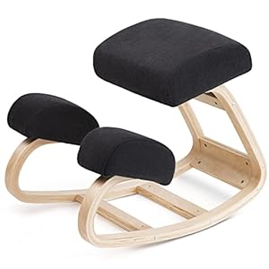 Luxton Ergonomic Kneeling Chair with Extra Padding – Posture Support Comfortable Office Desk Chair – Angled Rocking…