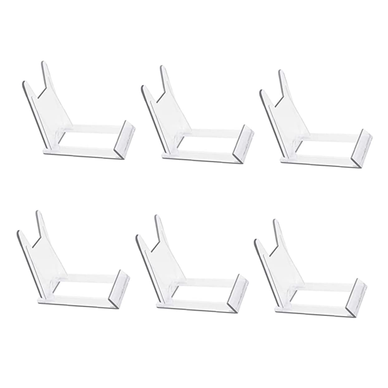 NAMOARLY 6pcs Porcelain Plate Holder Large Plate Stand for Kitchen Storage Rack