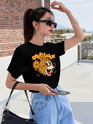 Image of THE DRY STATE Women Cotton Half Sleeve Round Neck Tshirt