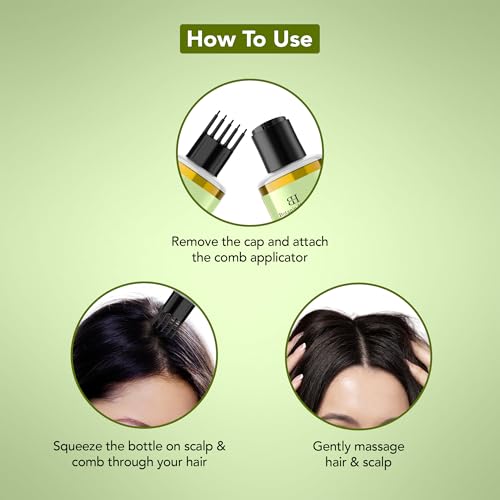Image of Botanic Hearth Rosemary Batana Hair Oil with Biotin for Hair Growth & Hair Fall Control | Nourishing Scalp & Strengthening Hair Treatment| Non-Sticky, Fast-Absorbing| Comb Applicator Bottle | 150 ml