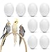 WOLEDOE 8Pcs Fake Bird Eggs, Stop Egg Laying fit Cockatiels, Green Cheeks, Lovebird, Ringneck Dove, Lorikeet, Bourke Parakeet, Quaker Parrots