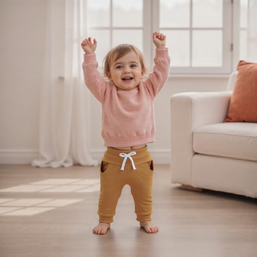 Toddler Baby Boy Fall Pants 3 Pack Active Jogger Casual Athletic Trousers Solid Color Pocket Elastic Waist Harem Bottoms4