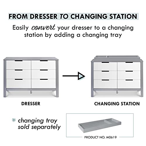 Carter's By Davinci Colby 6-Drawer Dresser In Grey And White #TOP5