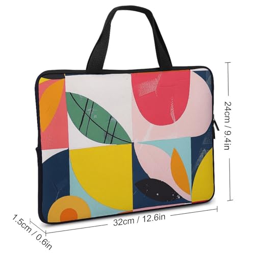 Sac ordinateur 12" à motif orange et blanc avec sangle réglable - 3