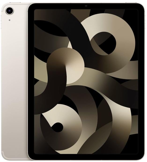 Image of Apple iPad Air 5th Gen. (10.9-inch, Wi-Fi + Cellular, 256GB) 2022 - Starlight (Renewed Premium)