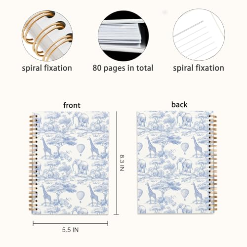 Carnet d'or Chinoiserie Safari pour fête prénatale 14x21cm - 6
