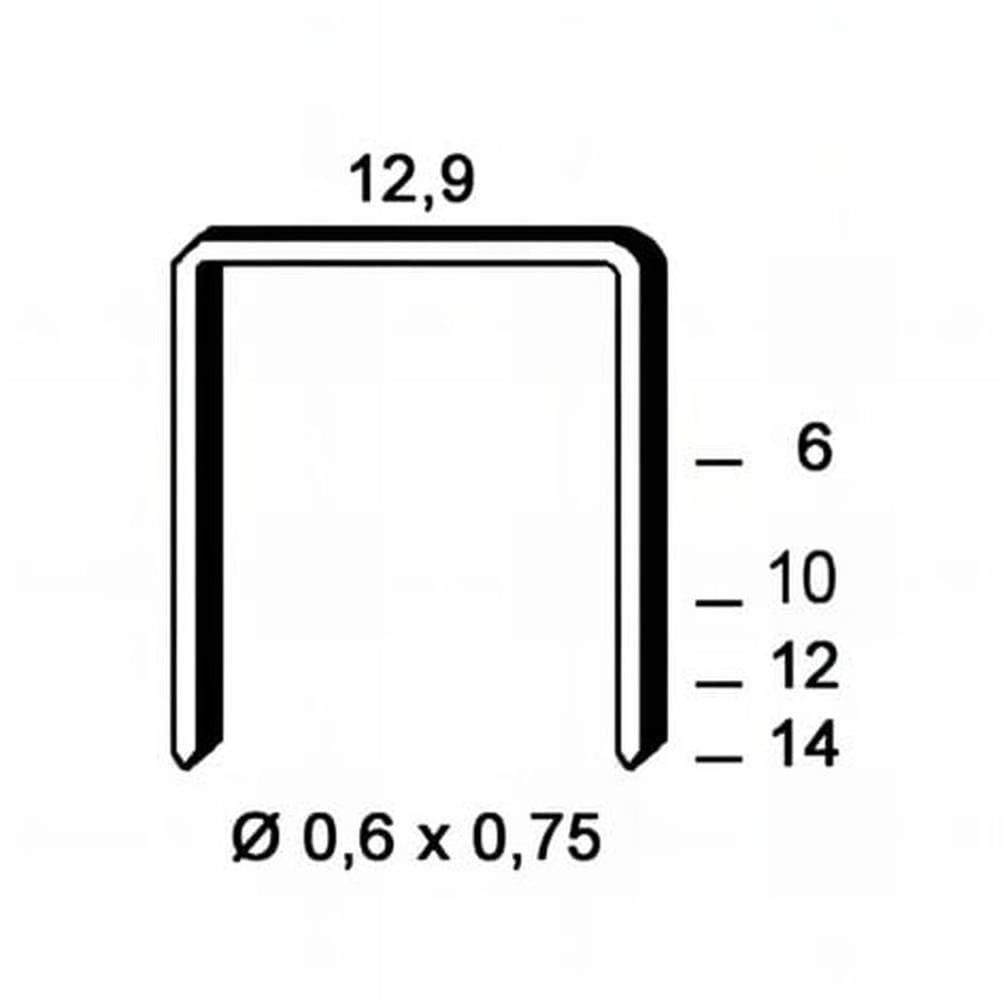 10.000 graffette zincate Vf-06-10x6x0.6x0.75 mm - D-Work