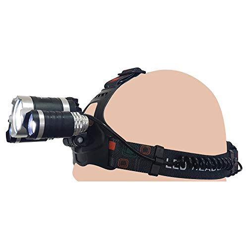 Lanterna de Cabeça Recarregável Profissional com 3 Leds - TM4019