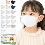 [babaka] マスク 子供 低学年(3~9歳)キッズ 立体 さわやかフィット 子供用マスク 使い捨て バイカラー 3歳 6歳 9歳 子供用 子供 マスク 3層構造 VFE BFE PFE 99%ガード 女の子 男の子 PM2.5 花粉 飛沫 ぼこり 防止 幼児 小学生 こども用 ホワイト×紐ホワイト