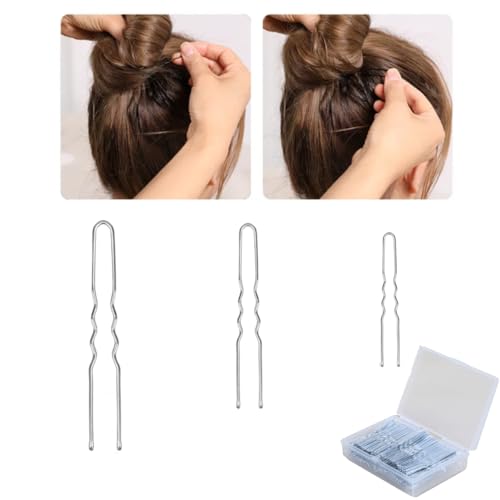 GOORAIFU ヘアピン Uピン 150本入 5cm 6cm 7cm ヘアセット用 業務用 成人式 卒業式 入学式 お祝い シルバー
