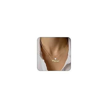 アクセサリー c.j.y mama POVIK Mama Necklaces for Women 18K Gold Layered Mom Pendant
