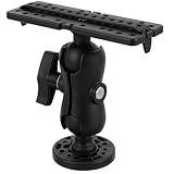 HYTROVE Boot Fischfinder Halterung mit Montagefuß und Angelrutenhalter Geeignet für Kajak und Schlauchboot Angler