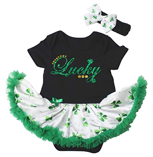 Robe bébé Porte-Bonheur verte S : cadeau de naissance idéal