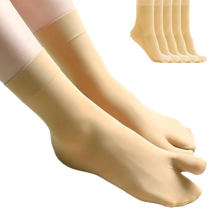 innovation Women's Skin color premium sun protection ankal Thumb Toe Ankle Socks, Skin Colour, Solid, Free Size, 4 Pair Pack-picture-56
