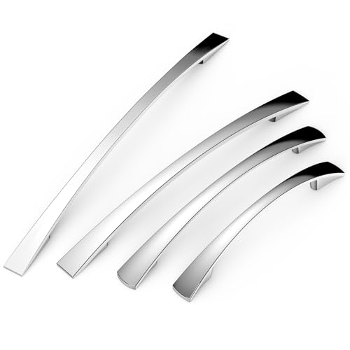 FURNIWARE 10 Pieces 128mm Hole Spacing Pulls Furniture Pulls Cabinet Pulls Kitchen Pulls Handles Furniture Drawer Pulls Chrome - Image 3