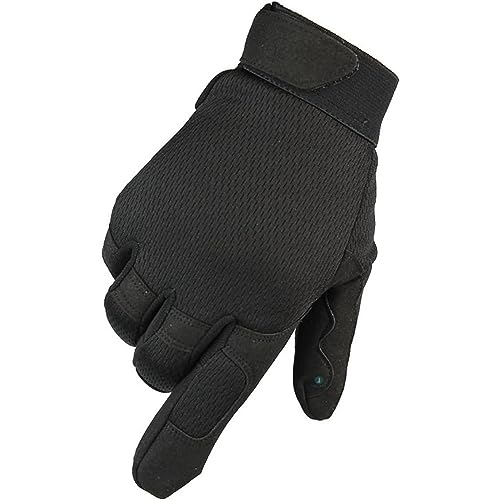 Image of LAFILLETTE Breathable Full Finger Touch Screen Protection Gloves for Motorcycle Cycling Motorbike Sports Climbing (Black)