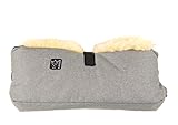 100 % peau d'agneau Kaiser Big Double Chauffe Mains en Peau d\'Agneau Gris Mélange