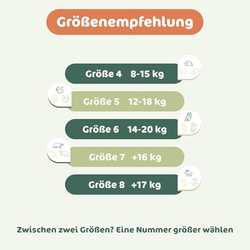 Naty FreeMovers Baby Pants Windeln | Windelhöschen zertifiziert hautverträglich | Weich & ohne Duftstoffe | Saugstark & Auslaufsicher | Dermatologisch getestet | Größe 7 (16+ kg) | 64 Stück