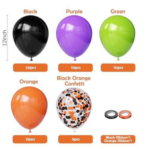Image of Hiquaty 60pcs 12 Inch Halloween Balloons for Halloween Party Decorations