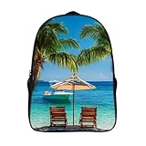 Photo Gallery tropical vacation at the beach zaino per computer portatile carino borsa da viaggio casual daypack 40,6 cm borse a tracolla Photo Gallery tropical vacation at the beach zaino per computer portatile carino borsa da viaggio casual daypack 40,6 cm borse a tracolla