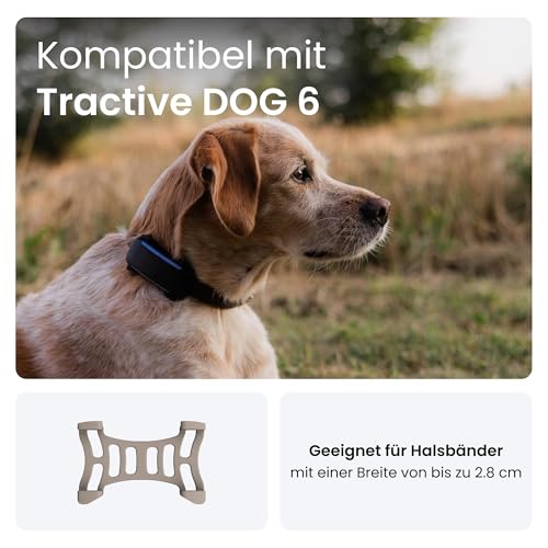 Tractive 2 STK. Gummiklammern für Tractive Dog 6 GPS Tracker (Braun)