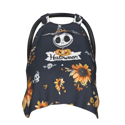 Black Skulls Nursing & Car Seat Cover